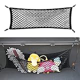 Double-Layer Trunk Cargo Elastic Net for SUV, 35'x11' Stretch to 65'x25' for Car Organizer Heavy Duty with Hooks