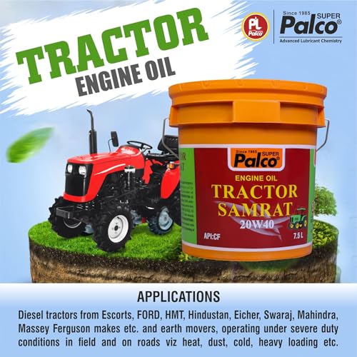 Image of PALCO Tractor Samrat 20W-40 CF Multigrade Diesel Engine Oil for Tractors 7.5 Litre Heavy Duty Engine Oil Compatible with Escorts, Ford & Eicher Increased Drain Interval