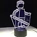 Produktbild 3D Nachtlicht Cartoon Roboter 3D LED Tischlampe für Büro Hotel Schlafzimmer Bar Touch Sensor Control Nachtlicht für Kinder Back to School Geschenk redlllll