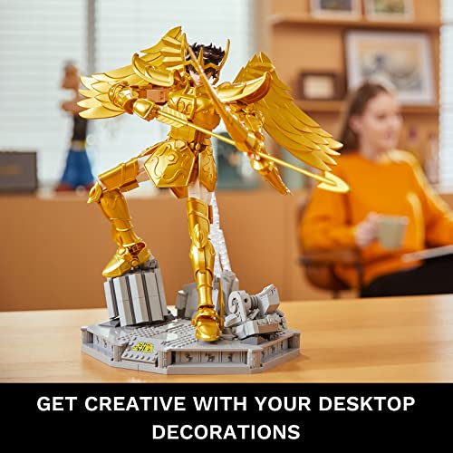 Pantasy Saint Seiya Building Kit, Sagittarius Aiolos Action Figure Level Building Sets For Adults, Creative Art Collectible Model For Home Or Office, Soul Of Gold - Saint Cloth Myth Ex Building Blocks #TOP3