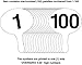 1-100, Better Bidders Oval Cartonplast Auction Paddle Set, White, Oversized Numbers (1-100, 4.25