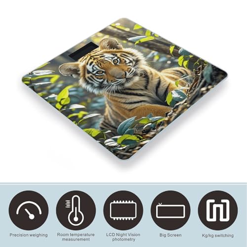 Báscula digital de baño Jungle Tigers Cub con pantalla LCD miniatura 3