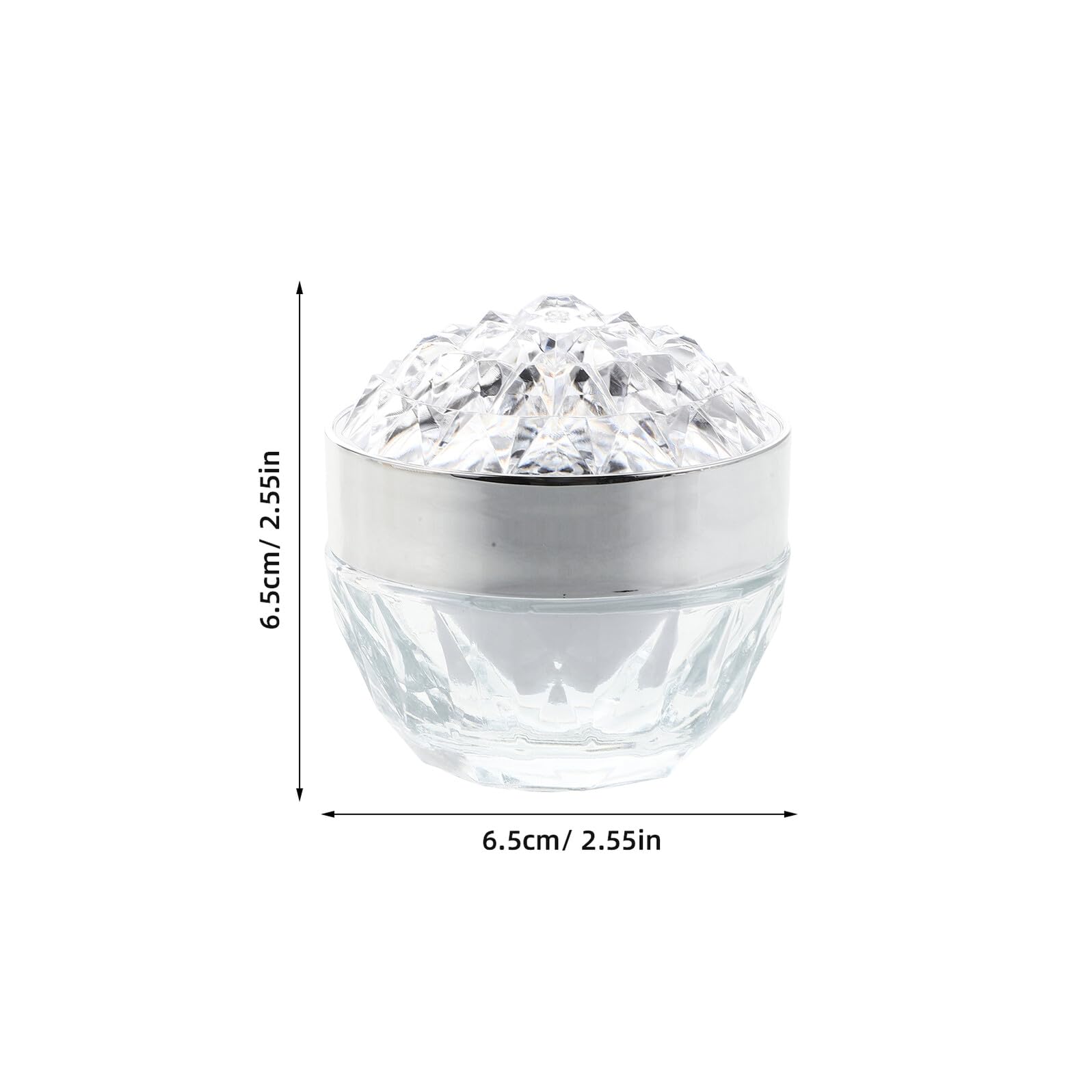 Tarro de Crema Rellenable de Vidrio 30g con Tapa Plateada, 5 Piezas