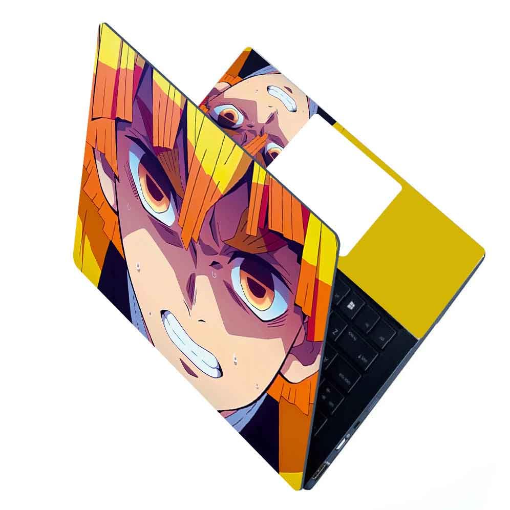 Image of Full Laptop Skin Stickers HD Quality Sticker for Laptops Upto 15.6 inch (Dustproof|Waterproof|Scratchproof|Reusable) - BE ZENITSU FL