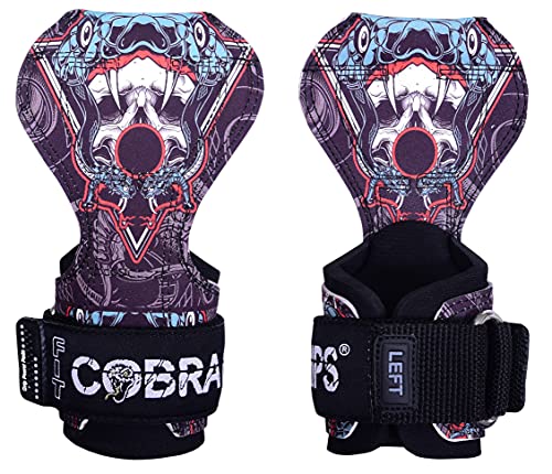 Image of Cobra Grips Weight Lifting Gloves with Adjustable Neoprene Padded Wrist Wraps - Heavy Duty Alternative to Power Lifting Hooks for Deadlifts