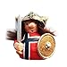 MUYU Magnet Imán para Nevera con diseño de Pirata vikinga en 3D, Regalo para decoración del hogar y la Cocina, imán para Nevera de Noruega