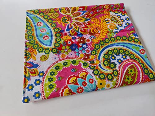 Image of Floral Printed Cotton Fabric Cloth Hand Block Print Fabric Women Material Running Jaipuri Hand Block Printed Women Dress Material Kurtis Natural 44 inch Inches Width 2.5 Meter (Pattern 22)