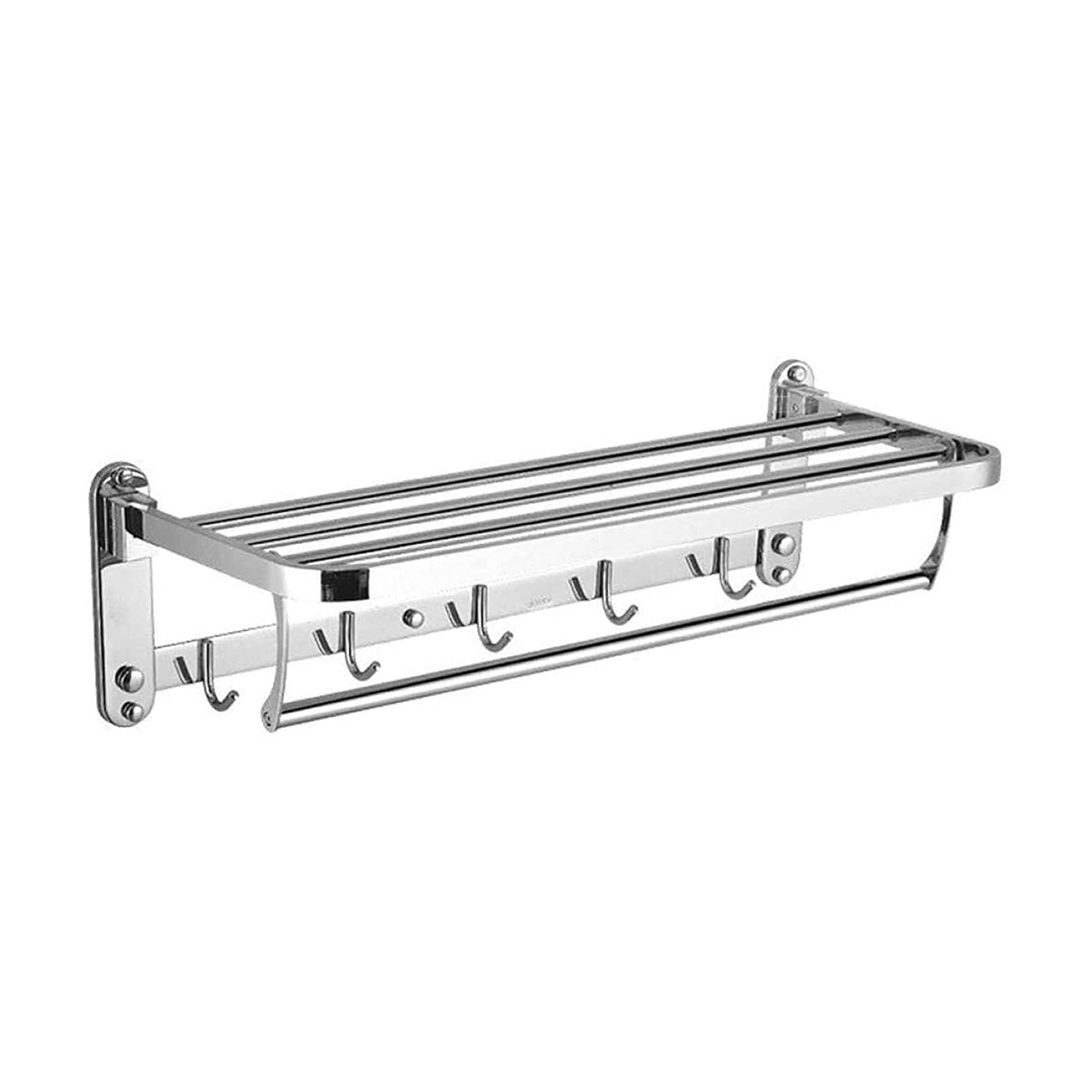 Porte-serviettes mural en acier inoxydable de 60 cm pour organiser la salle de bain