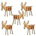 Produktbild Amosfun 5 Stücke Holz Rentier Figur Hirsch Elch Dekofigur Tierfigur Weihnachtsfiguren Weihnachtsdeko Weihnachten Dekoration Xmas Party Deko Kinder DIY 3D Holzpuzzle