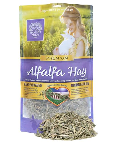 Small Pet Select Alfalfa Hay Pet Food for Young Rabbits, Guinea Pigs, Chinchillas, Tortoises and Other Small Animals, 12 OZ