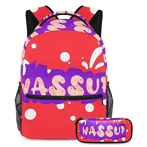 Sac à dos artistique Wassup idéal pour le collège et les voyages