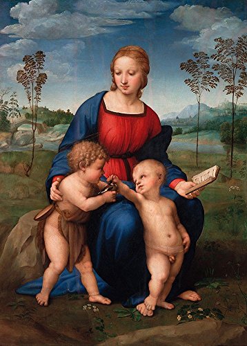 Tableau encadré Madonna del Cardellino Raffaello toile haut de gamme 112x79