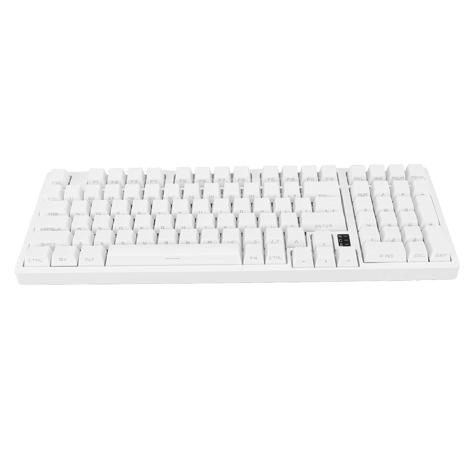 Tastiera da Gioco Meccanica Wireless con Luci RGB per Appassionati Portatile 98 Tasti Bianca Tipo C