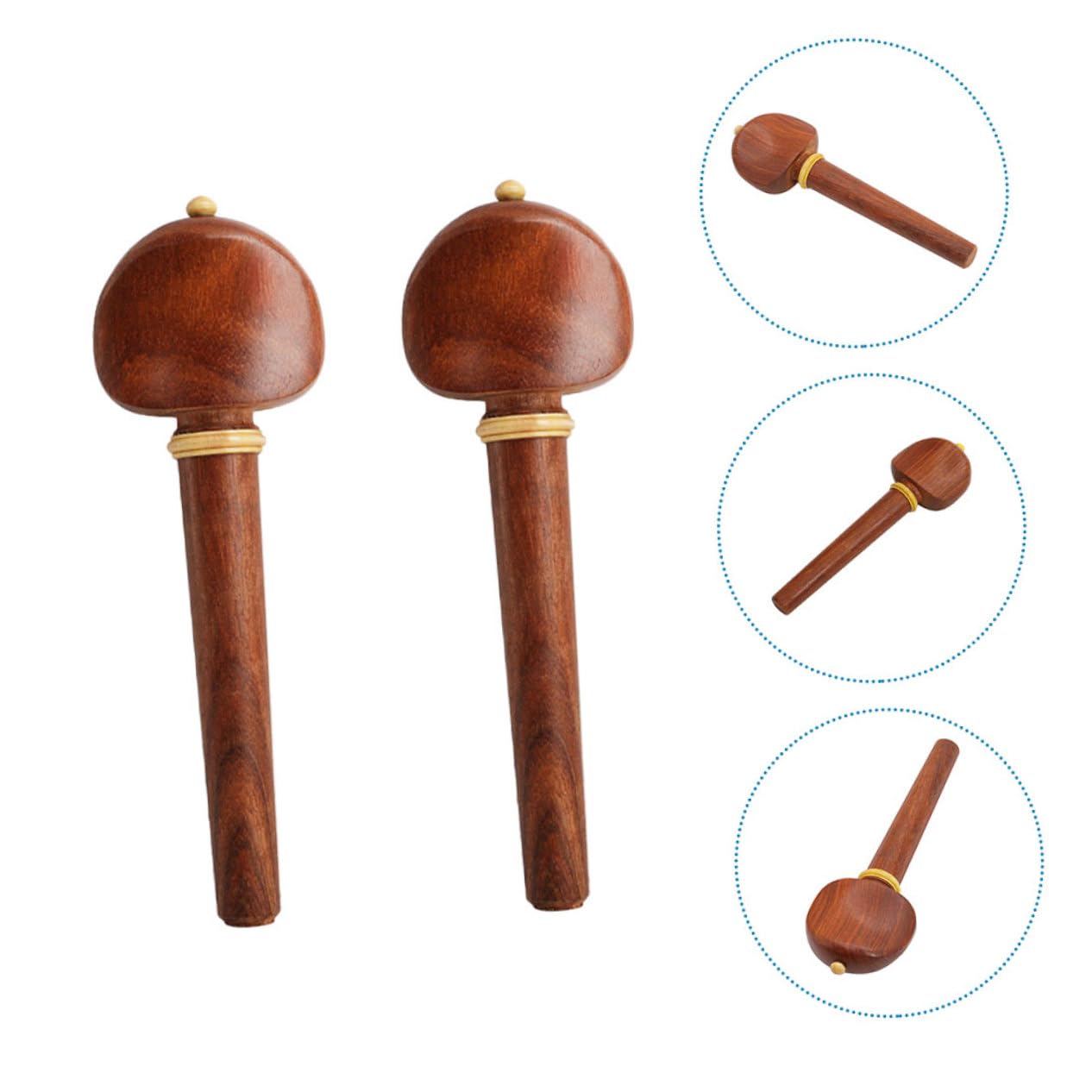 TOYANDONA 4piezas Clavijas de Palisandro para Violonchelo Clavijas de Afinación de Madera Accesorios para Violonchelo Uso Concierto o Práctica