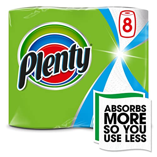 Plenty 8 Roll White Kitchen Towels 8 per pack
