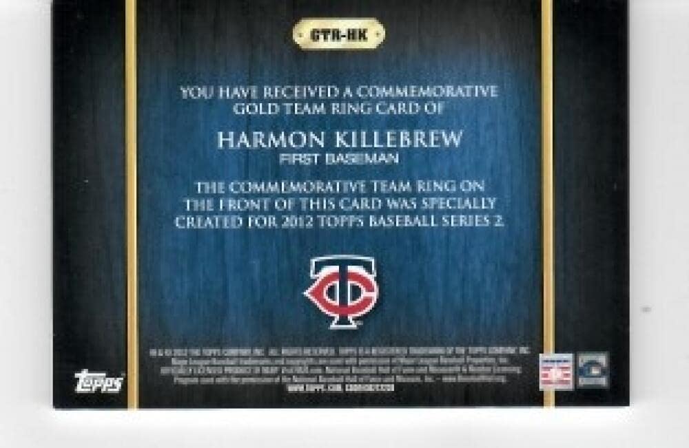 2012 Topps Team Rings #GTR-HK Harmon Killebrew MLB Baseball Card NM-MT