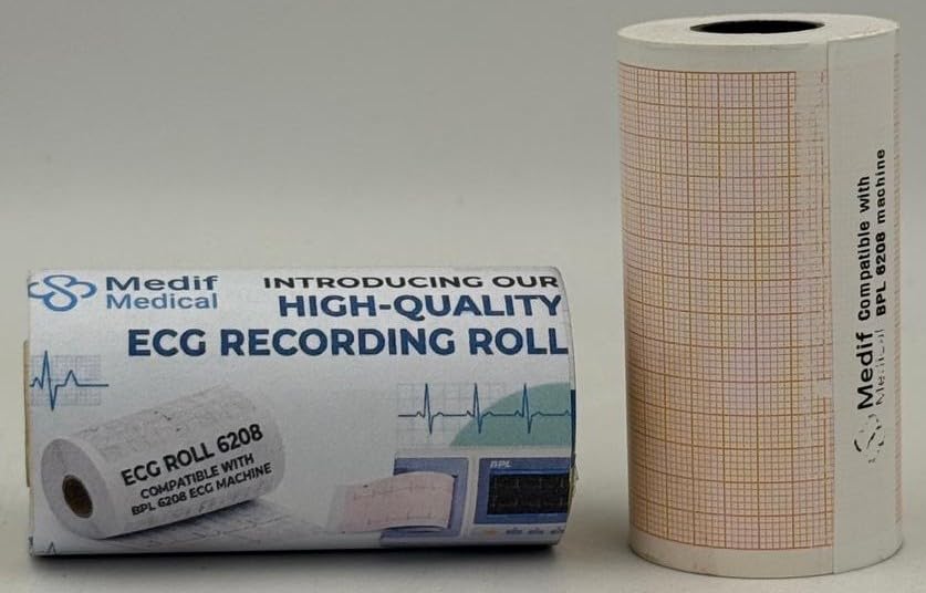 ECG Paper Roll, Chemical Coated, 80mm x 20m, Pack of 3, Compatible with RMS Vesta 301, BPL 6208, Comen CM300, Contec 300g, and Mindray Beneheart R3 (3)-picture-21
