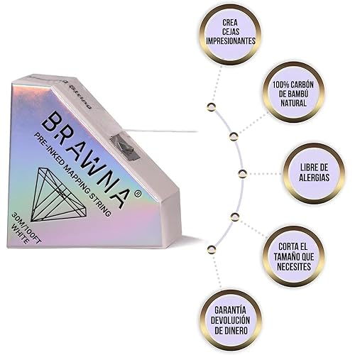 Vista 61 de BRAWNA 2 unidades de cuerda de microblading rosa para medición de cejas - Suministros PMU - Kit de microblading