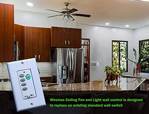 Dysmio Ceiling Fan And Light Wall Control Ceiling Fan Remote Control Kits With Adjustable Speed And Light Dimmer #TOP1