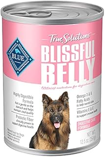 Blue Buffalo True Solutions Blissful Belly Natural Digestive Care Adult Wet Dog Food, Chicken 12.5-oz cans (Pack of 12)