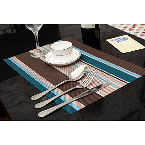 Sets de table PVC tissé Zupro tapis de table lavable et antidérapant - 3