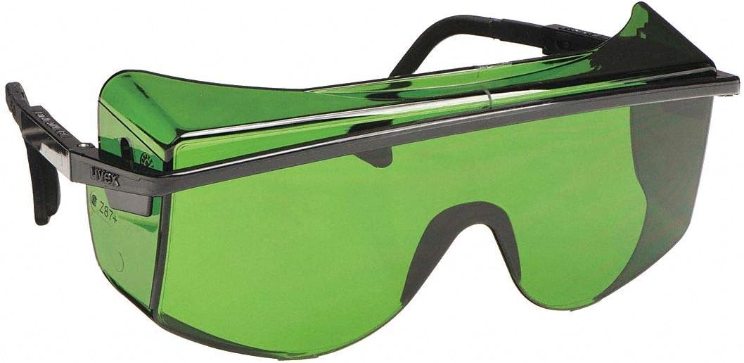 Honeywell S2508 Uvex Astro OTG 3001 Shade Rated Welding Lenses, Standard, Black with Green Lens