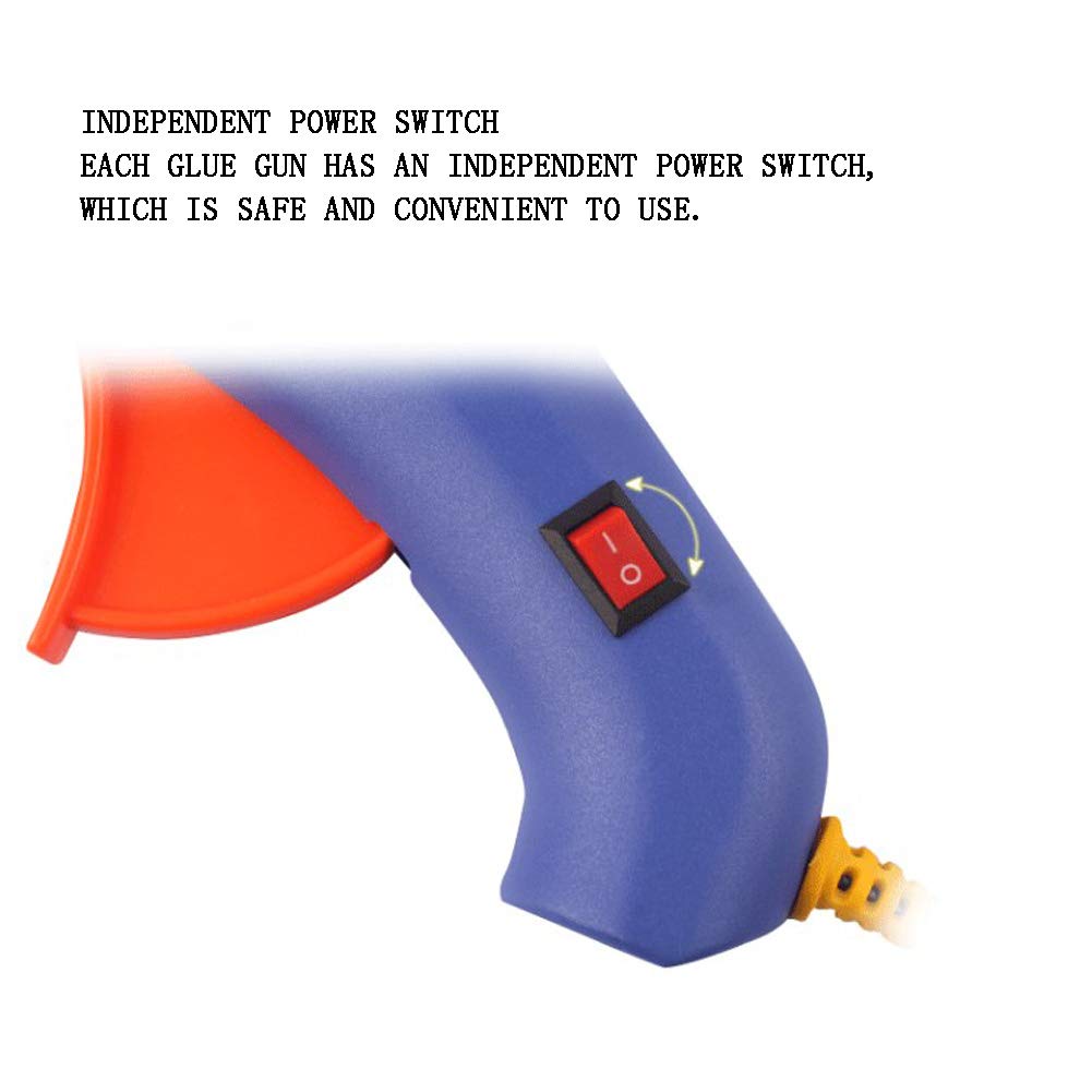 AIZYR Colle Chaude avec 40 Bâtons, Pistolet À Colle avec Sac De Rangement Colle Chaude De Résistance, Protection Contre La Surchauffe, Meubles De Bricolage/Verre De Réparation