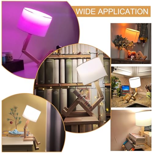 MUMENG Robot Table Bedside Lamps with Fabric Lampshade, E27 Bulb - Image 3