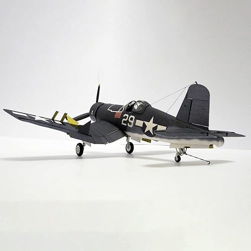 Miniatura 3 de Lllunimon 133 US F4U-1A Corsair - Kit de modelo de papel de combate basado en portador de Corsair, modelo de papel de bricolaje, colección militar