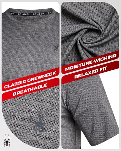 Spyder Mens Athletic Shirts - Moisture Wicking Short Sleeve Crewneck Workout Shirts for Men, Athletic Tops for Gym & Running2