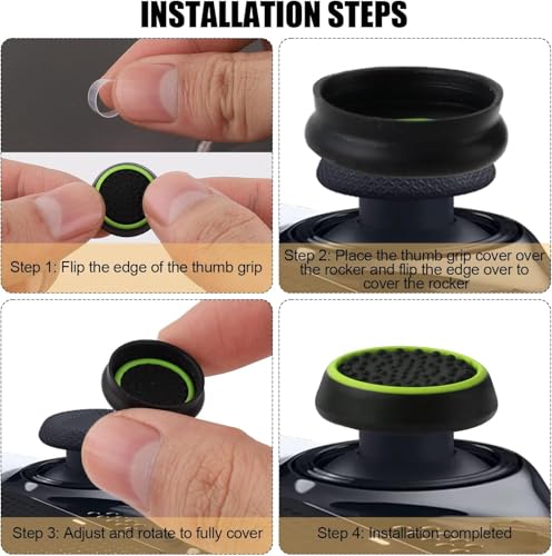 Image of GET IN THE GAME Thumb Grips for PS5, PS4, Xbox One, Switch Pro, PS3, Xbox 360, Anti-Slip Silicone Joystick Caps, 10 Pairs /20 Pcs, Enhanced Grip and Protection