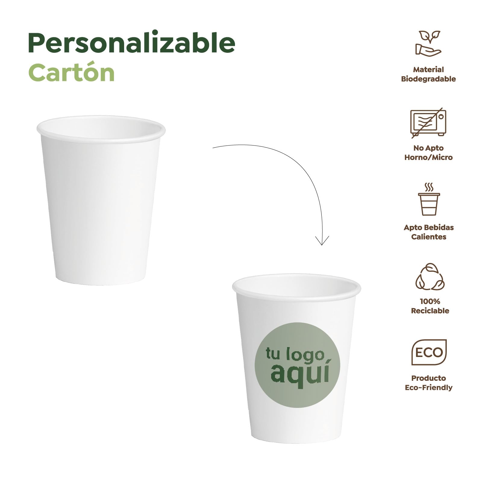 Horeca Collection MAXI PRODUCTS - Bicchieri da caffè usa e getta bianchi - Bicchieri di cartone - Bicchieri usa e getta Catering - Bicchieri caffè da asporto - Adatto per bevande calde e fredde (200