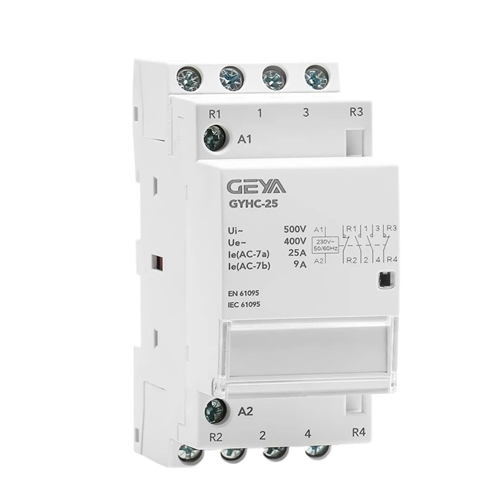 Contactor doméstico modular automático AC230V 4P 25A 4NO 2NO2NC 3NO1NC 50/60Hz 3P 25A 3NO(4P 25A 4NC)