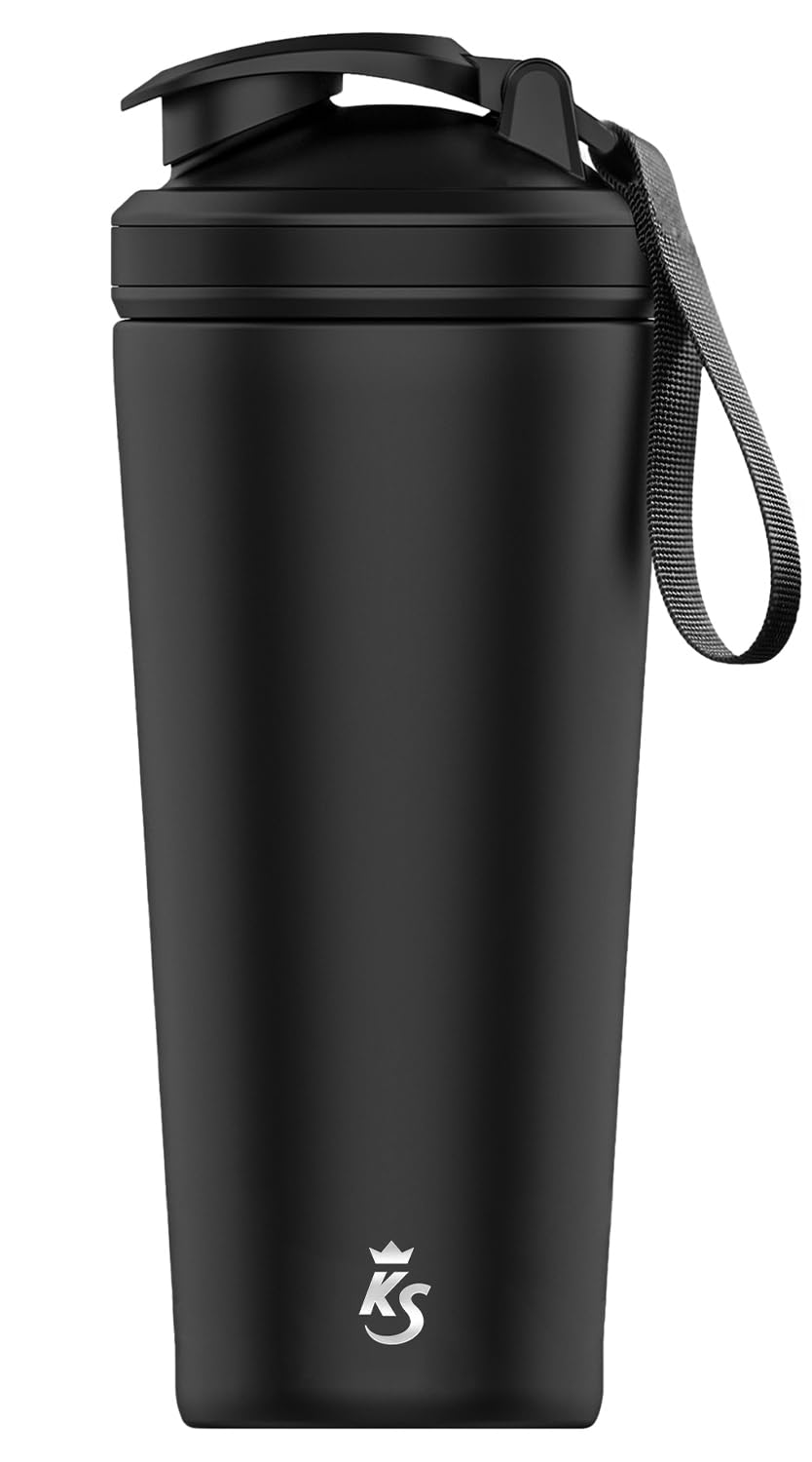 KING SHAKER Shaker In Acciaio Inox 750 Ml – Anti-perdite, Con Mixball E Nastro Trasporto, Lavabile In Lavastoviglie - 4