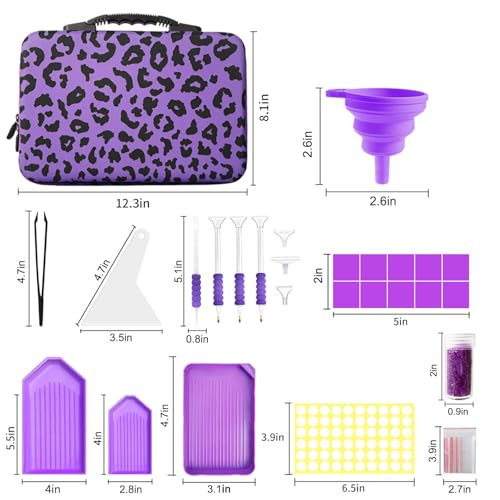 Image of ZORETCO Diamond Painting Storage Box, 120 Slots Bead Storage Containers with Tools Kit for Diamond Art Accessories Craft Jewelry Beads Organizer