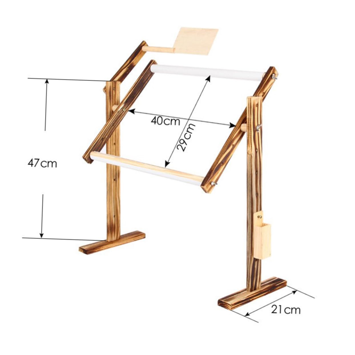 LALAFINA Adjustable Wooden Cross Stitch Stand Embroidery Hoop Stand for Frames Accessories