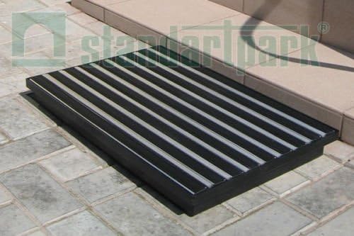 Miniatura 6 de Vodaland - Sistema de tapete de entrada con división de drenaje debajo para atrapar barro y agua. Opción de alfombrilla de goma