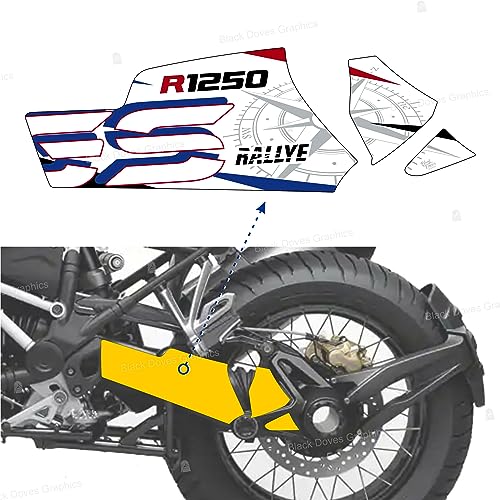 Autocollants protecteurs cardan R1250 GS RALLYE boussole kit bras oscillant