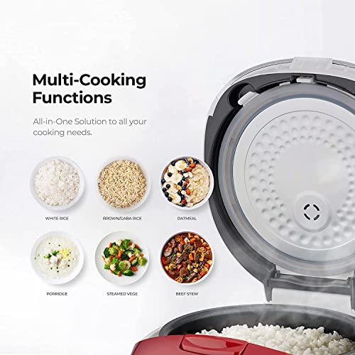 Cuckoo Cr-0655F | 6-Cup (Uncooked) Micom Rice Cooker | 12 Menu Options: White Rice, Brown Rice & More, Nonstick Inner Pot, Designed In Korea | Red/White #TOP2