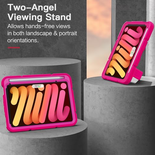 Coque iPad Mini 6 antichoc pour éviter les écrans brisés avec rangement crayon sécurisé - 4