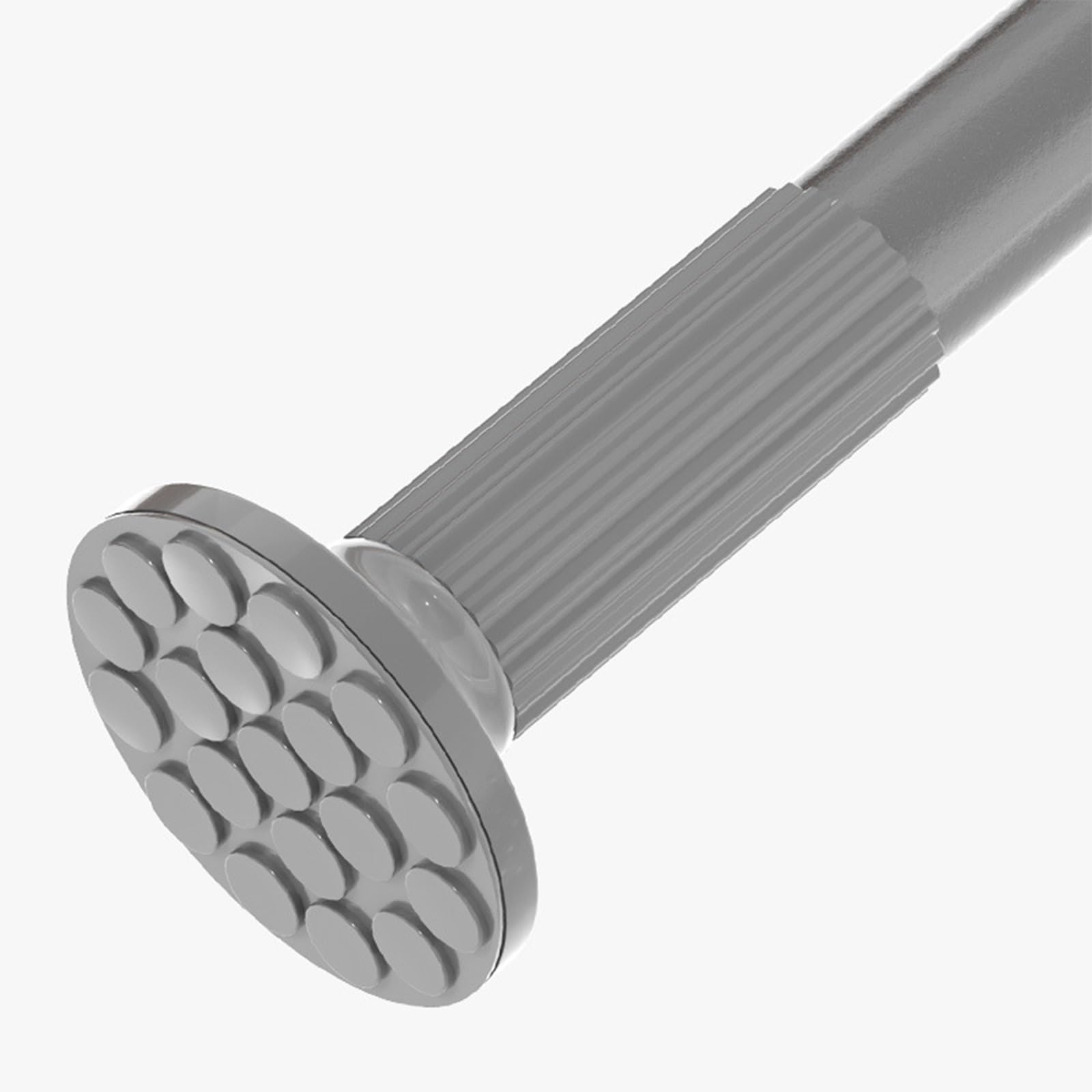 GLDYTVF Adjustable Shower Curtain Rod 92-430cm No-Drill Stainless Steel Telescopic Pole for Bathroom Closet & Shower Stall 32mm Diameter (Gray 278-327cm)