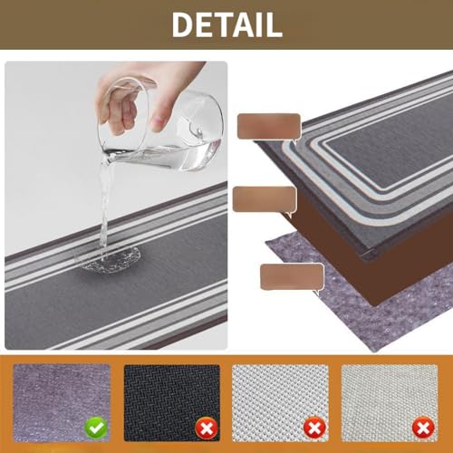 Alfombrilla de escalera de lujo 76x20 cm reutilizable color café pack de 15 5