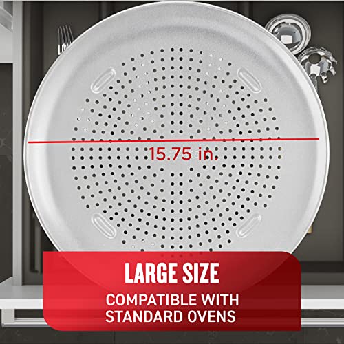 Airbake Natural Large Aluminum Pizza Pan, 15.75in