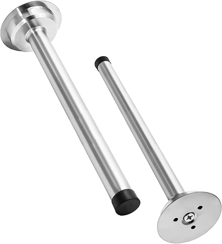 Miniatura 5 de 1 tope de puerta de 8 pulgadas, tapón de puerta largo autoadhesivo de acero inoxidable, amortiguador de sonido, tope de puerta de tornillo de