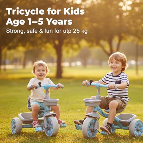 Image of Tricycle for Kids, Tricycles for Kids 2 to 5 Years Boys and Girls, Cycle for 1+ Children, Bike with EVA Tech Wheels, Super