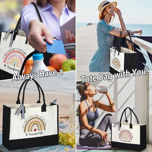 Bolsa Tote de Lona para Docentes, Juego de 2 Piezas miniatura 5