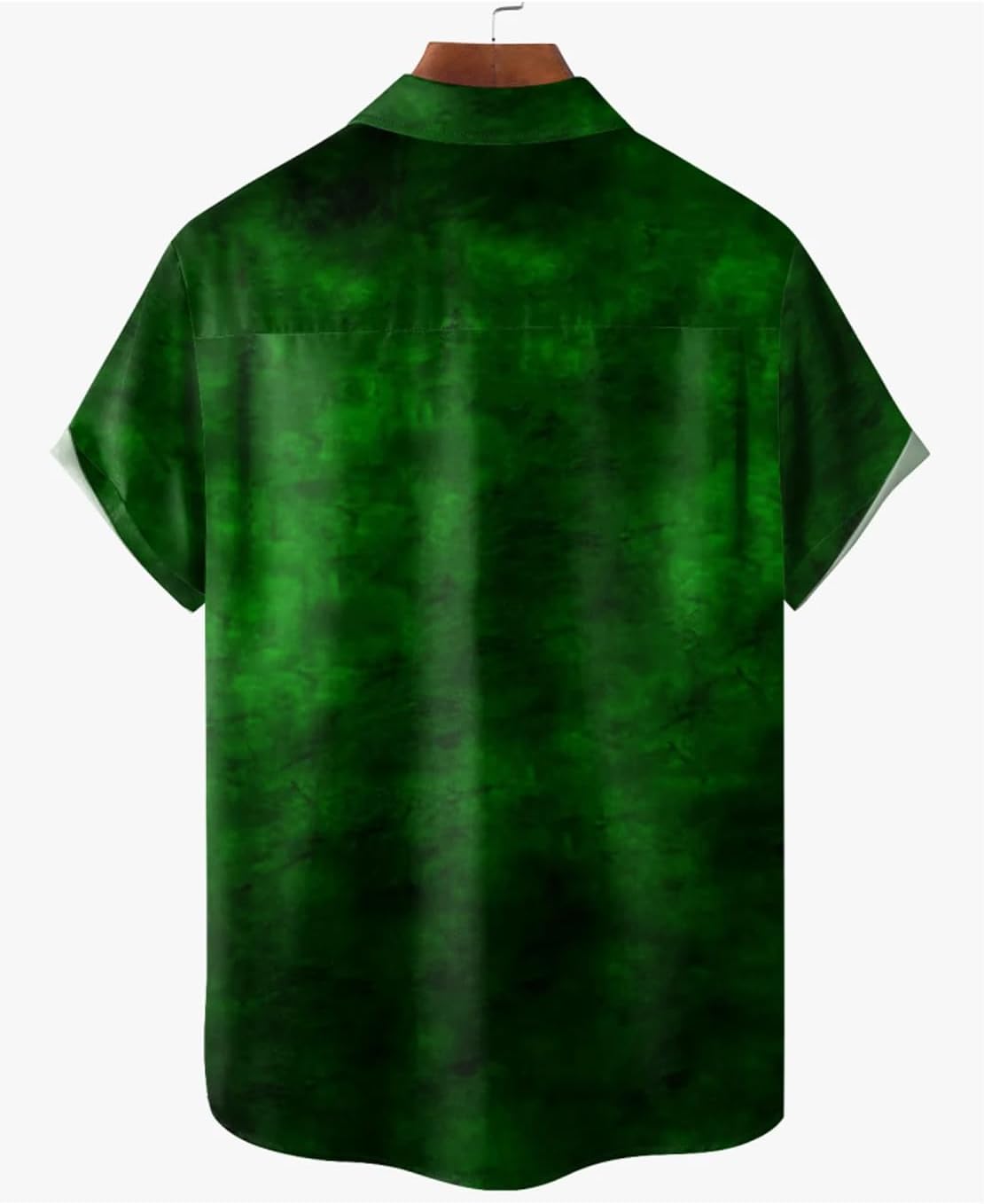 QIVICIMA Mens 2026 St Patricks Day Shirts Short Sleeve Clover Button Down Shirt Green Shamrock Casual Shirts Tops - Image 2