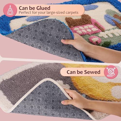 Image of BESGEER 80 inch * 80 inch Rug-Backing-Antislip-Tufting-Cloth, 2mm Thick (More Wear-Resistant & Tear-Resistant & Durable), Perfect for Carpets Rug Tufting Gun Cushion Punch Needle Rug