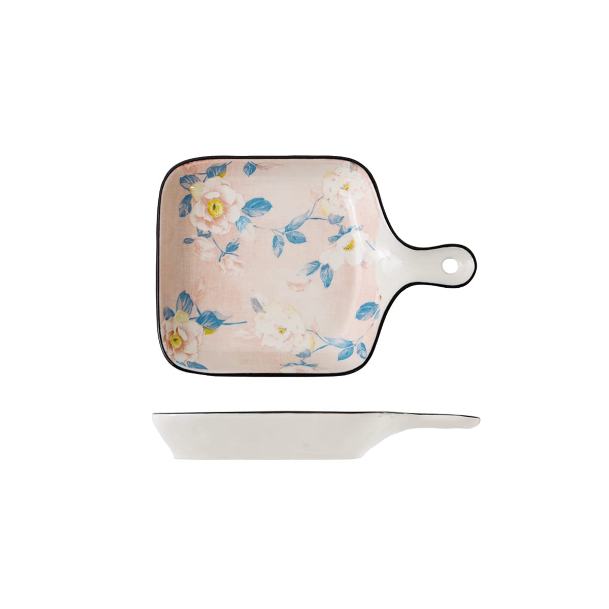 CTCOIJRN Ceramic oven dish,pie dish, Ceramic Pie Pan Porcelain Round Bakeing Dish Deep Pie Dish for Quiche, Pecan Pies, Pie, Chicken Pot Pie, 8.7 Inches,