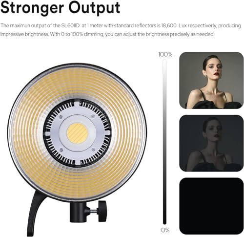 Image of Godox SL60IID 70W LED Video Light, 18600Lux@1M 5600K LED Continuous Light, CRI96+ Bluetooth&Remote Control 8 Fx Effects, Compact Studio Light for Video&Photography